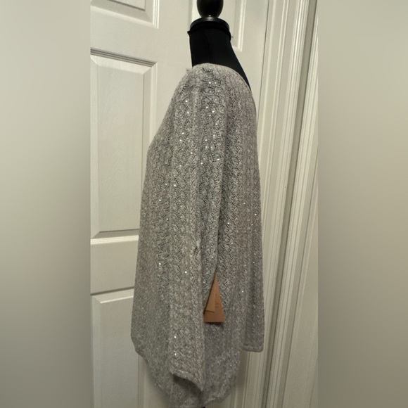 Coldwater Creek Silver Sequin Sweater - Picture 6 of 10